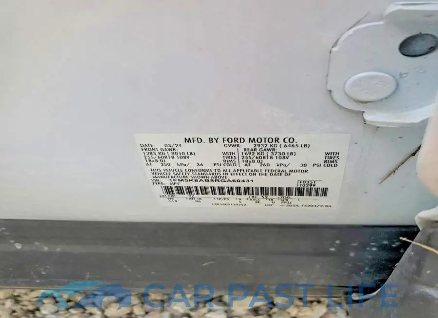 1FM5K8AB8RGA60431# 13