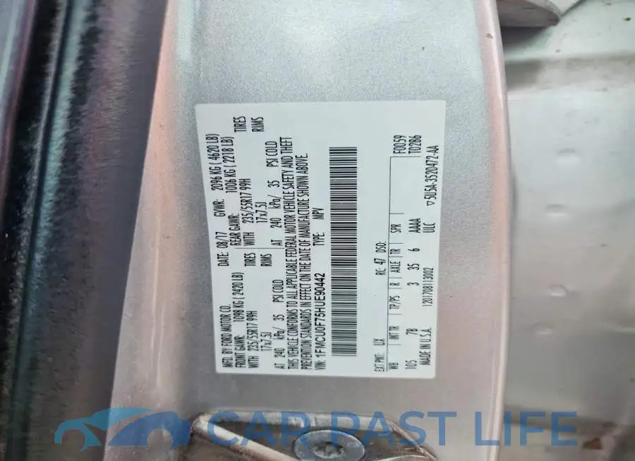 1FMCU0F75HUE90442# 13
