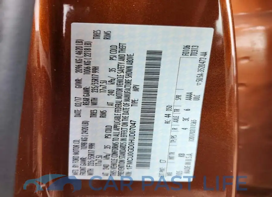 1FMCU0GD0HUD07047# 13