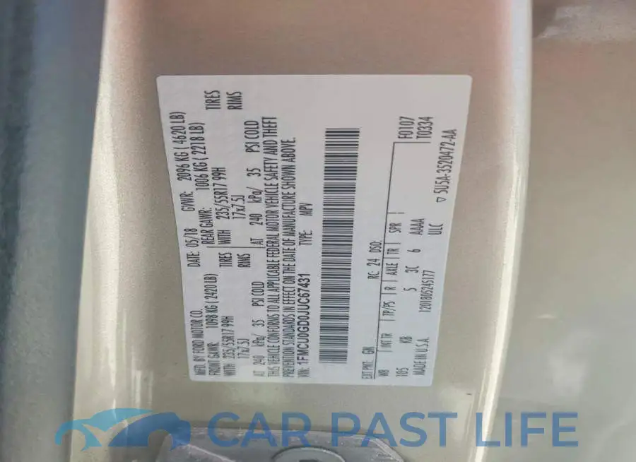1FMCU0GD0JUC67431# 13