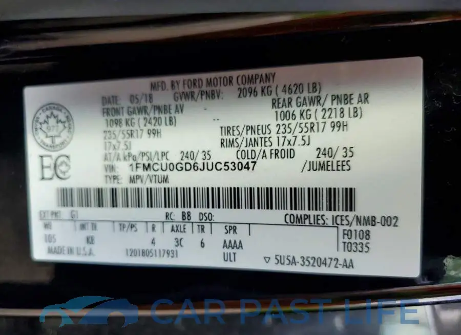 1FMCU0GD6JUC53047# 13