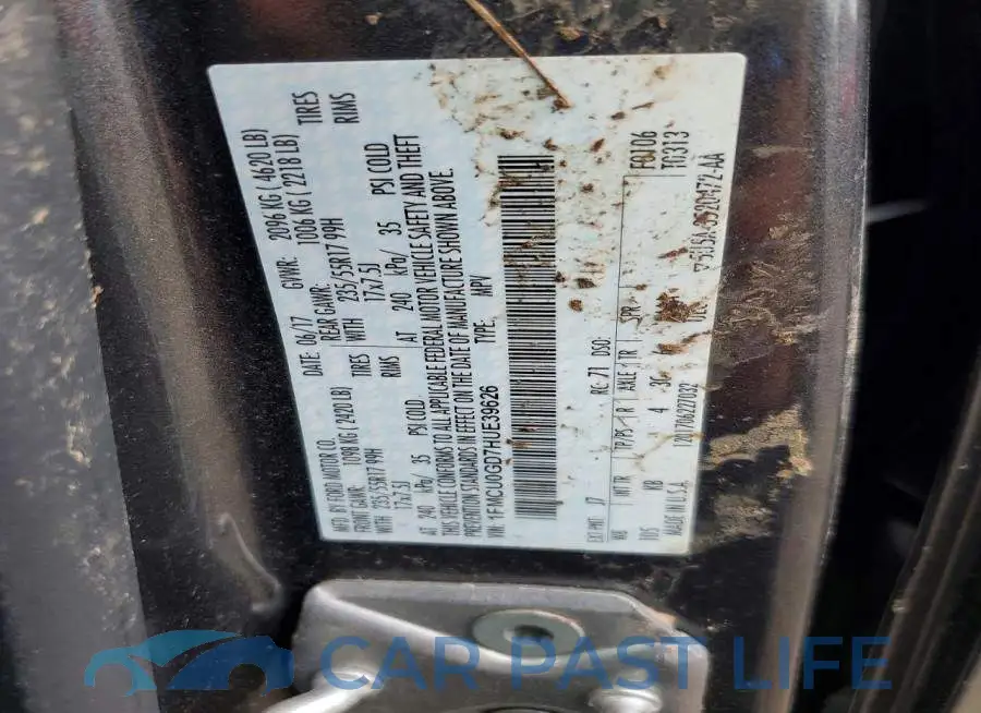 1FMCU0GD7HUE39626# 12