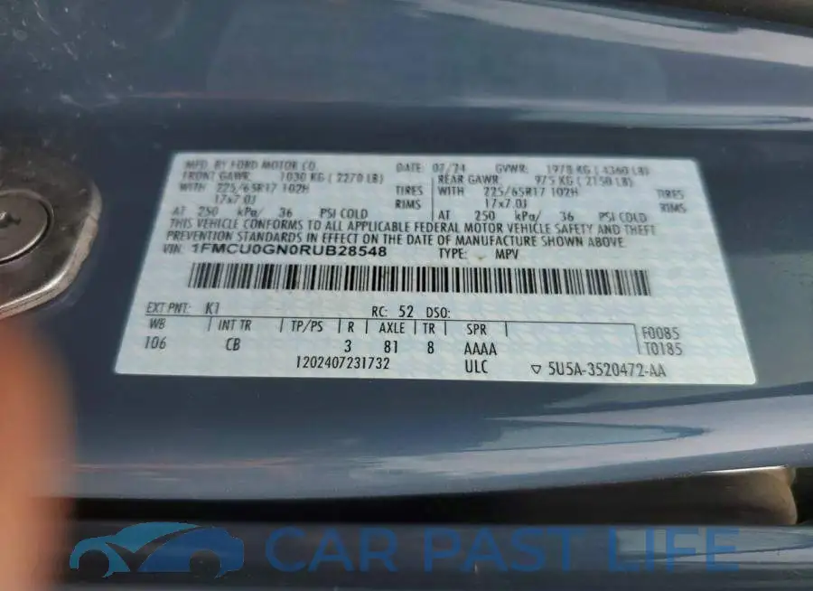 1FMCU0GN0RUB28548# 13
