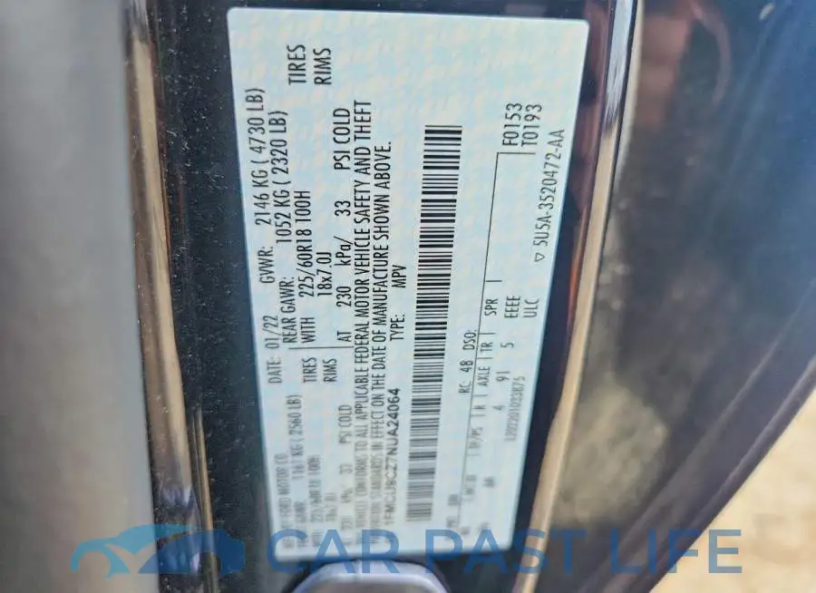 1FMCU9CZ7NUA24064# 12