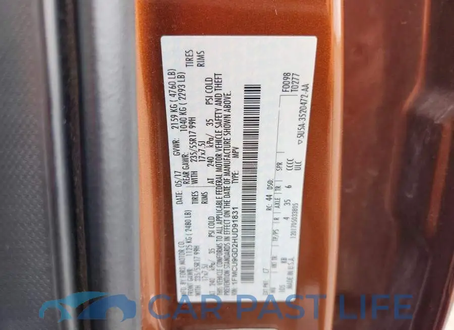 1FMCU9GD2HUD91831# 13