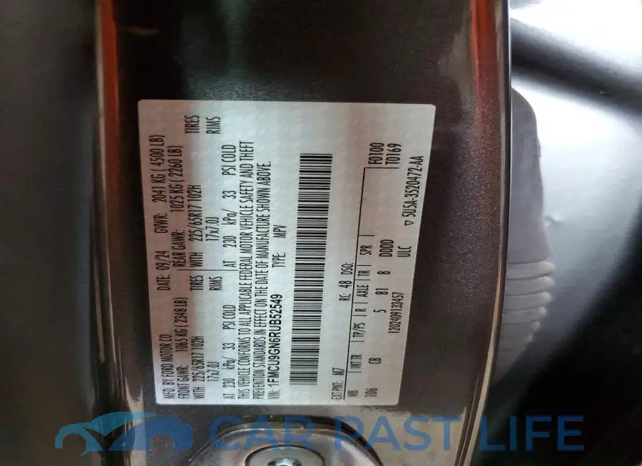 1FMCU9GN6RUB52549# 14