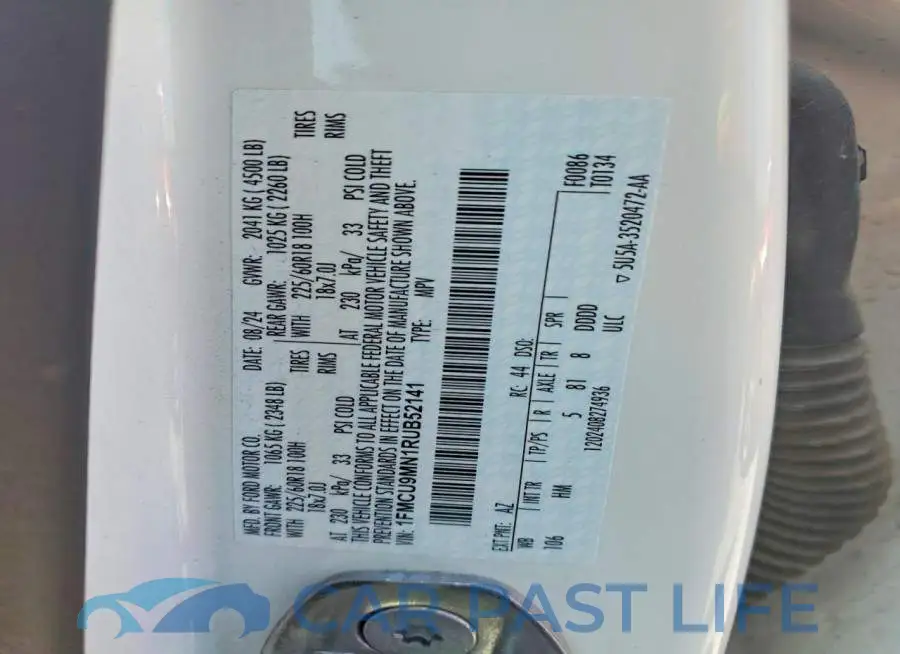 1FMCU9MN1RUB52141# 12