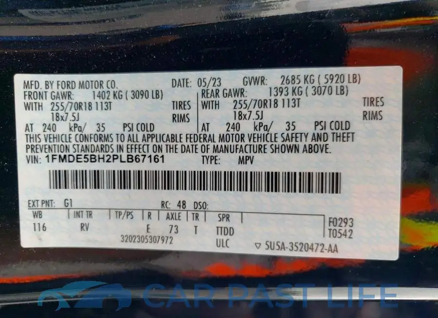 1FMDE5BH2PLB67161# 12