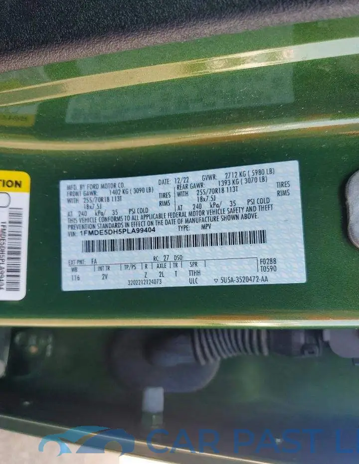 1FMDE5DH5PLA99404# 13