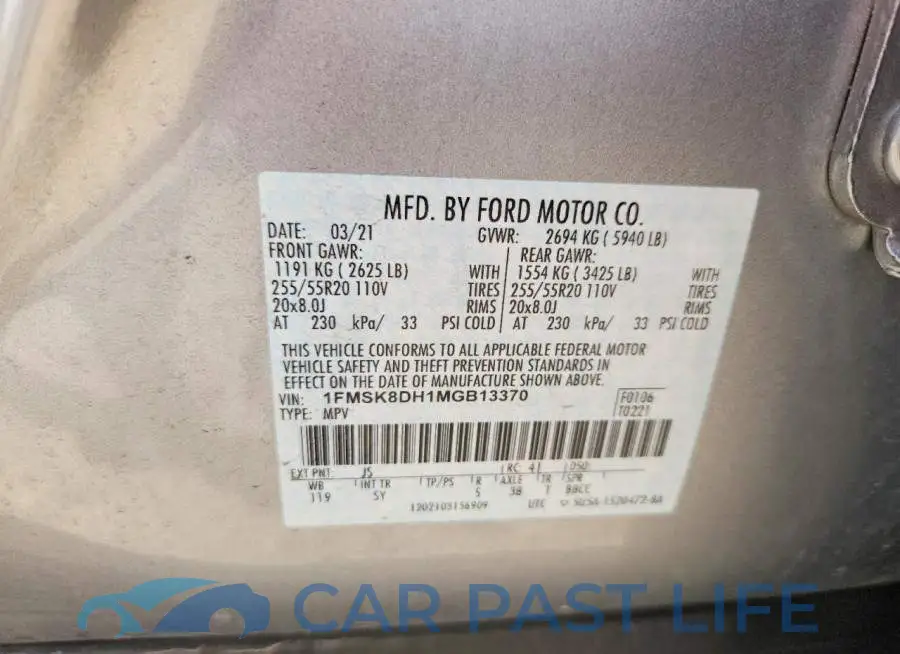 1FMSK8DH1MGB13370# 13