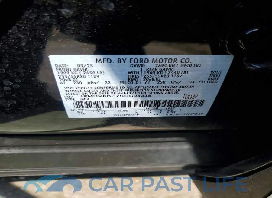 1FMUK8DH7SGC95338# 13