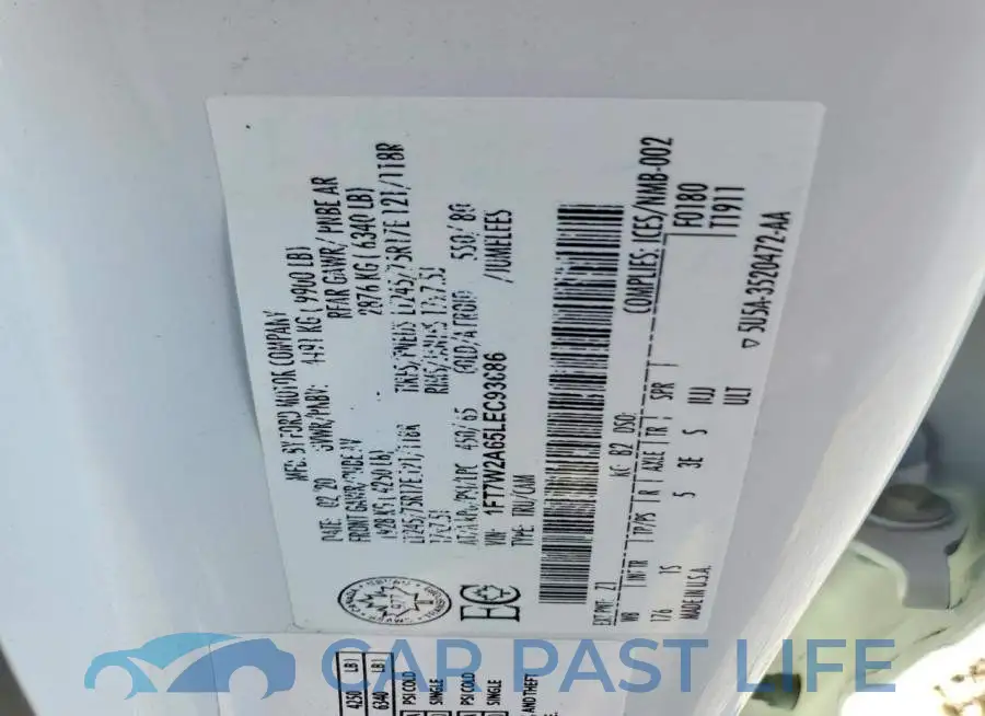 1FT7W2A65LEC93686# 12