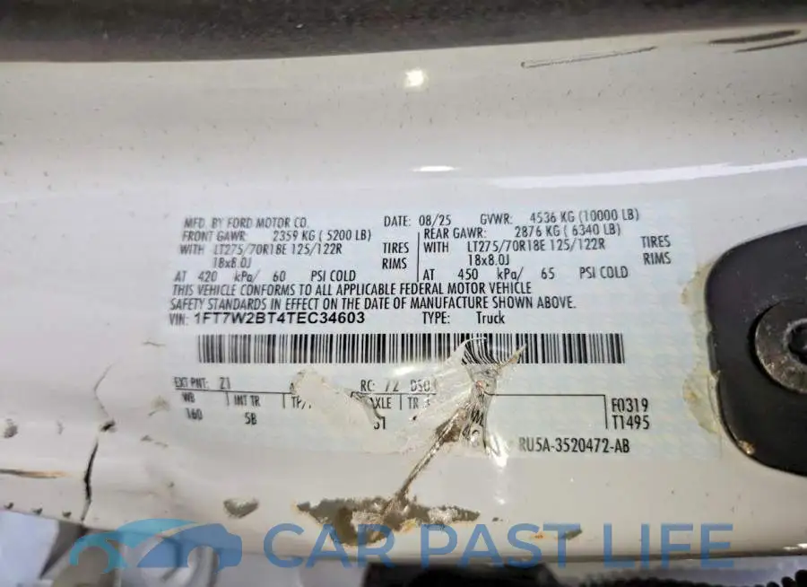 1FT7W2BT4TEC34603# 13