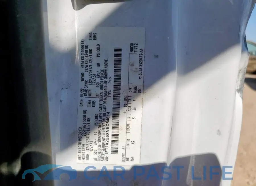 1FT7X2B6XNED84614# 13