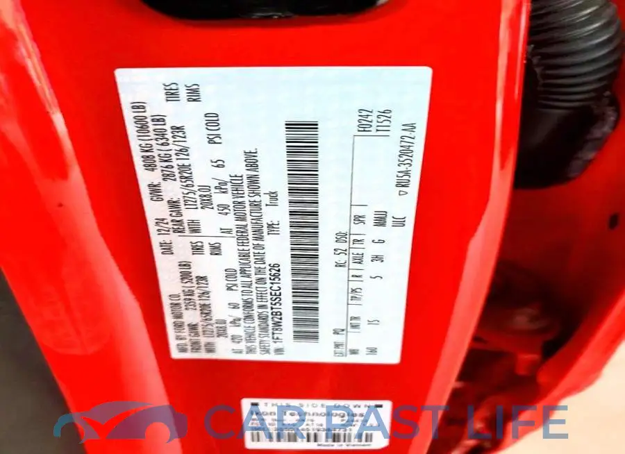 1FT8W2BT5SEC15626# 12