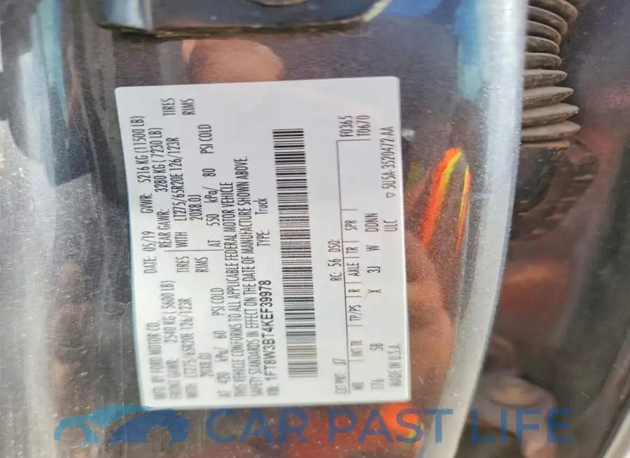 1FT8W3BT4KEF39978# 12