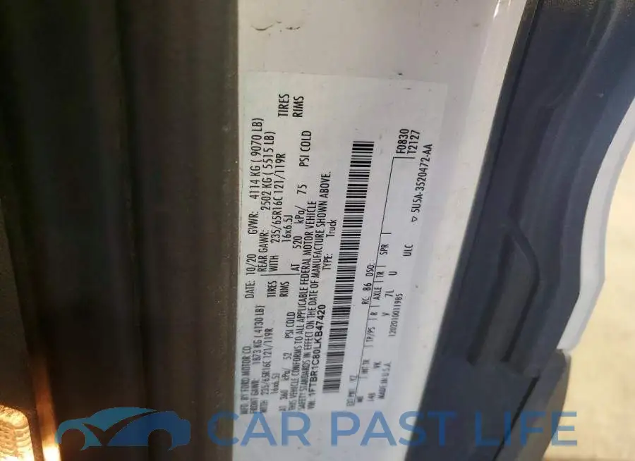1FTBR1C80LKB47420# 13