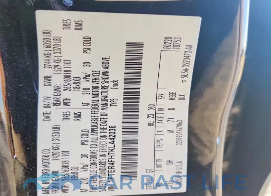 1FTER4FH7KLA42036# 12