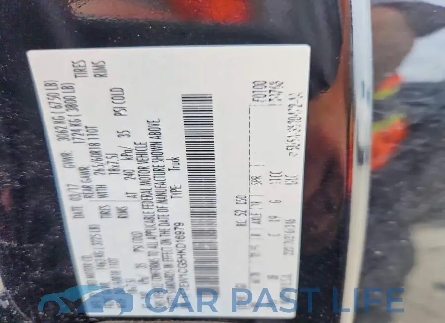 1FTEW1CG5HKD16979# 12