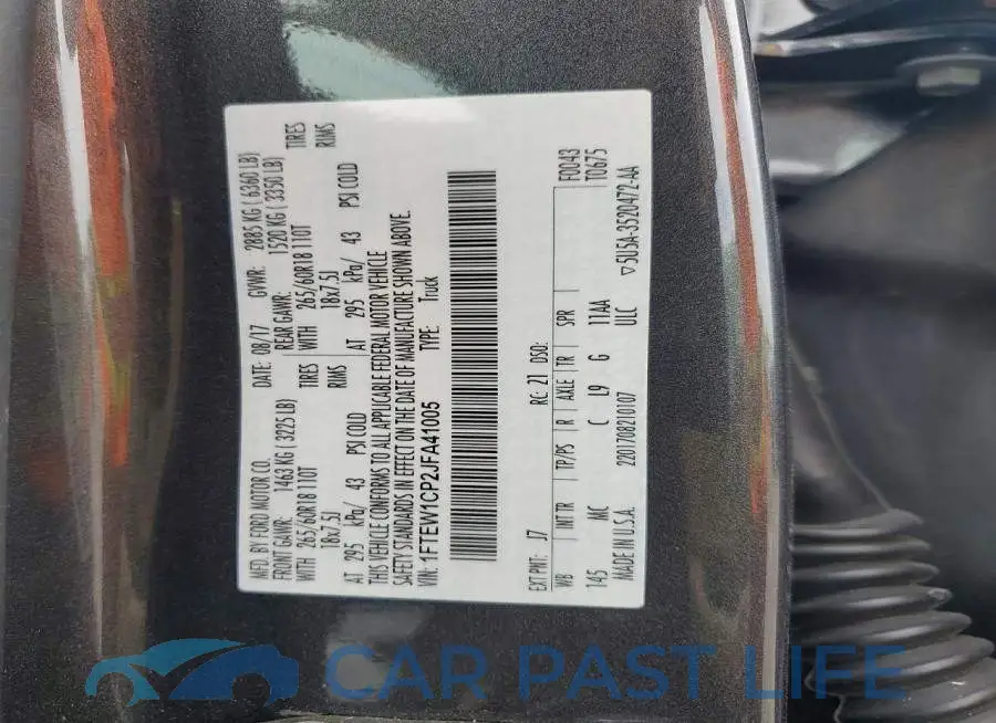1FTEW1CP2JFA41005# 12