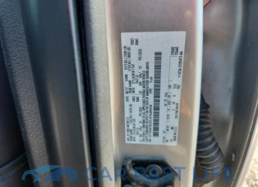 1FTEW1EG7JFA26934# 12