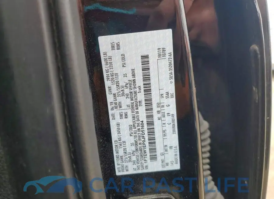 1FTEW1EP0JFD51604# 12