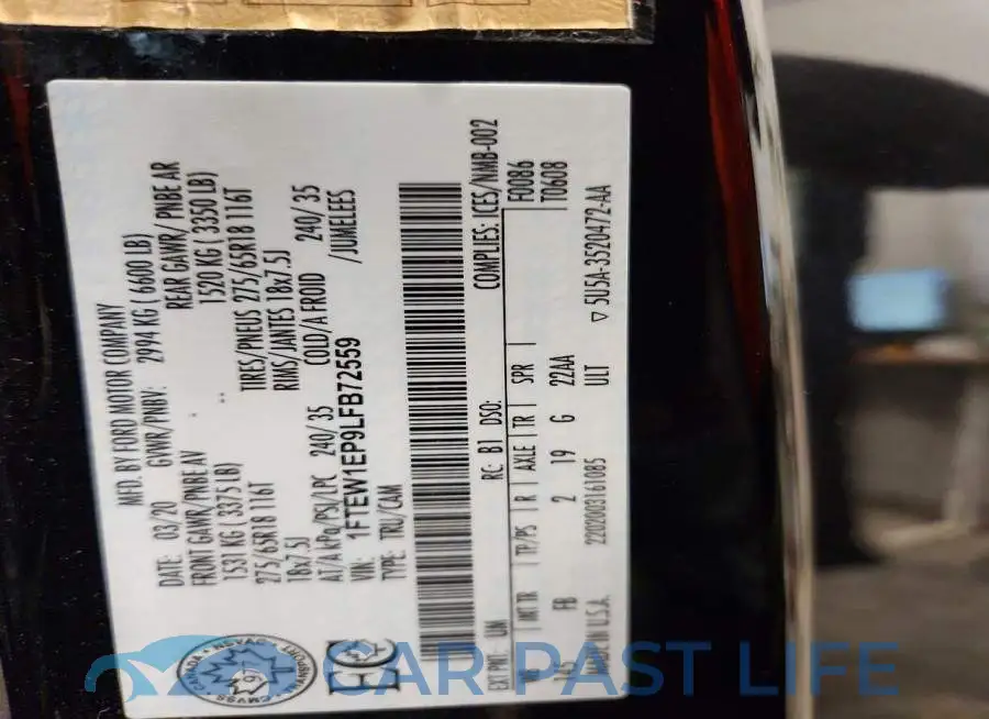 1FTEW1EP9LFB72559# 12