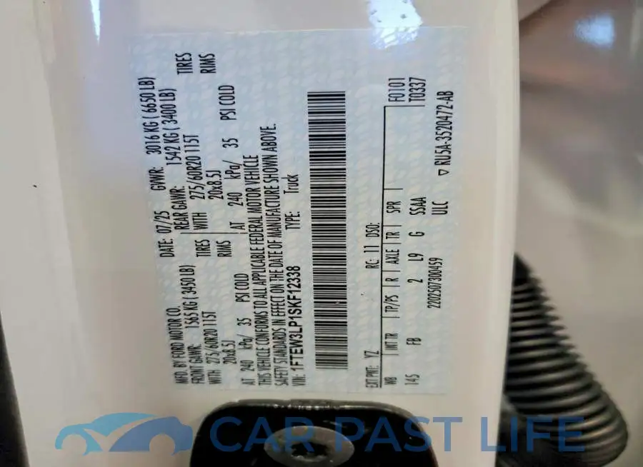 1FTEW3LP1SKF12338# 12