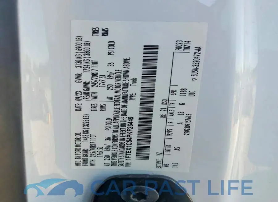 1FTEX1C54PKF26449# 12