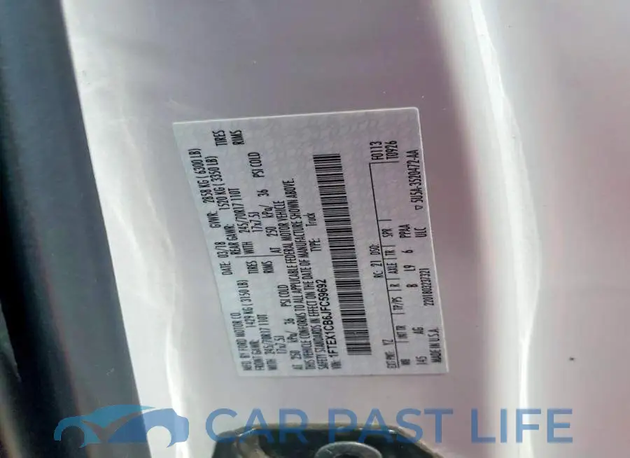 1FTEX1CB6JFC59692# 13