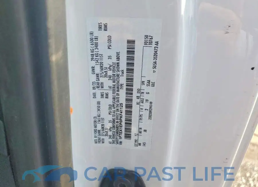 1FTEX1EP0PKF41125# 12