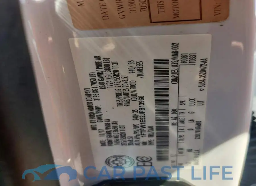 1FTFW1E52JFB13966# 12