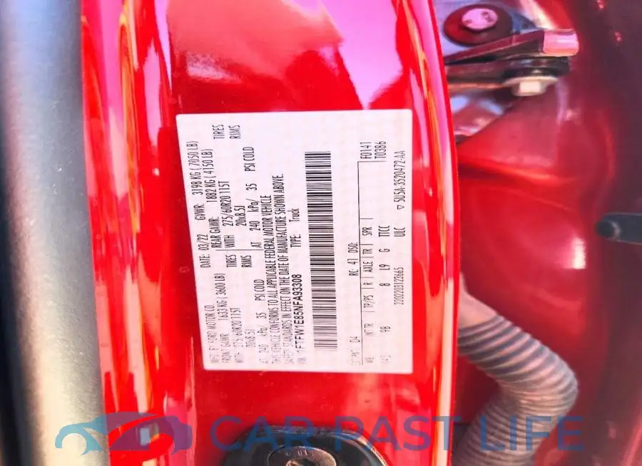 1FTFW1E85NFA93308# 12
