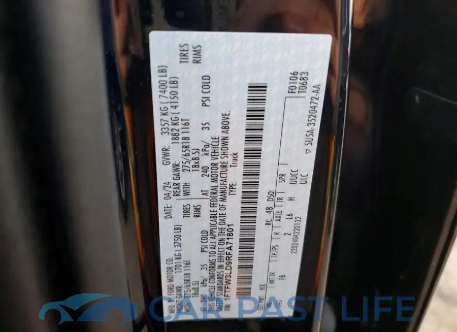 1FTFW3LD9RFA71801# 12