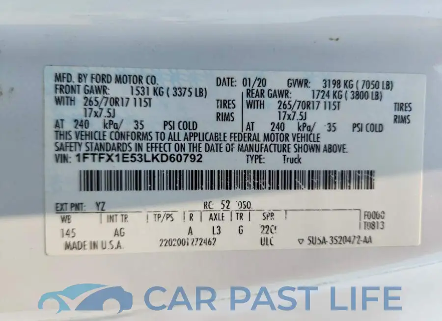 1FTFX1E53LKD60792# 13