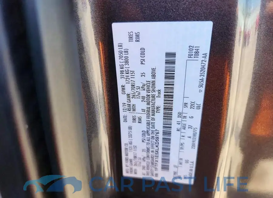 1FTFX1E5XLKD59767# 13