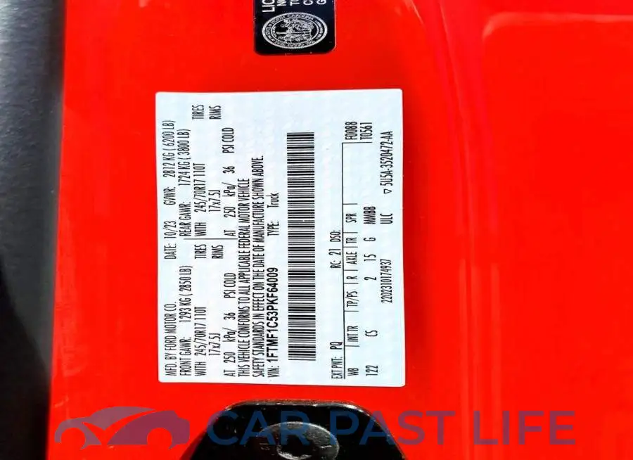 1FTMF1C53PKF64009# 12