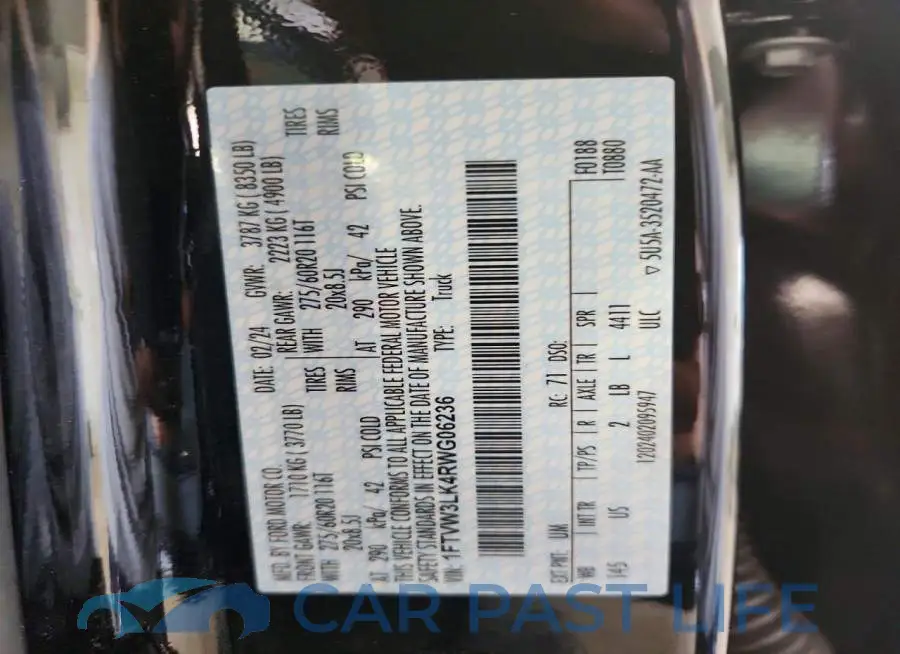 1FTVW3LK4RWG06236# 13