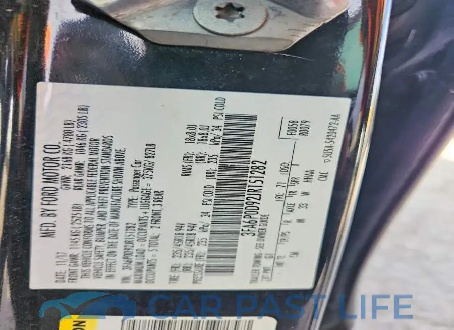 3FA6P0D92JR151282# 12