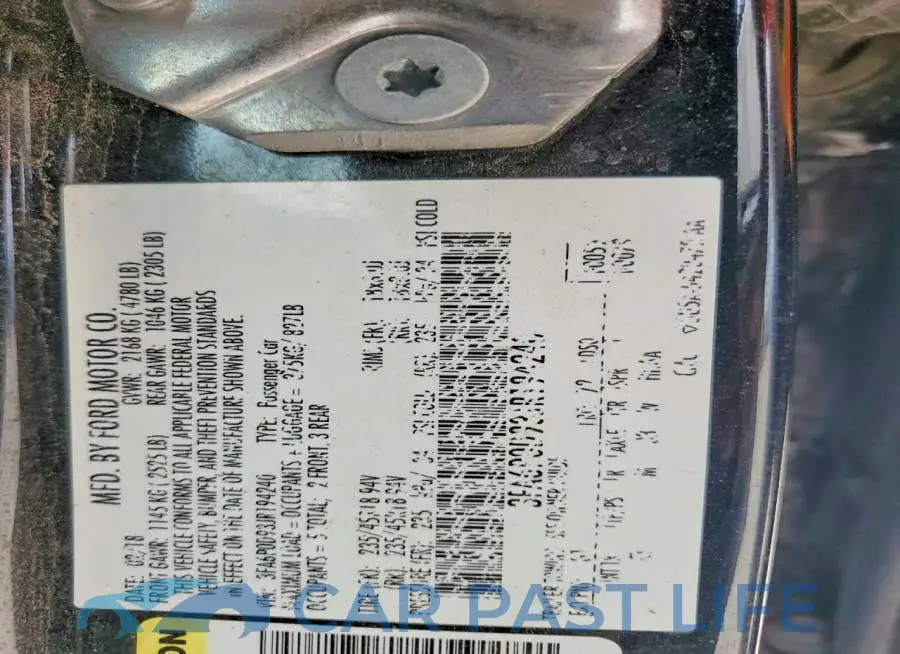 3FA6P0D93JR194240# 12