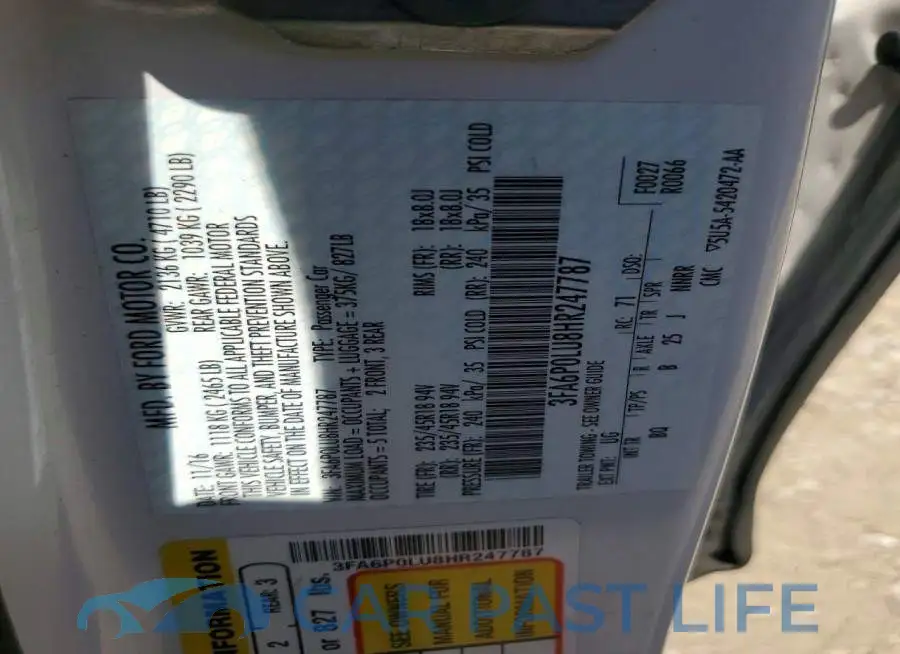 3FA6P0LU8HR247787# 12