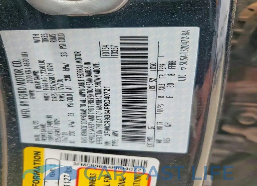 3FMCR9B64PRD40721# 13