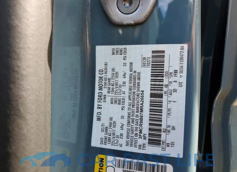 3FMCR9B67MRA26654# 12