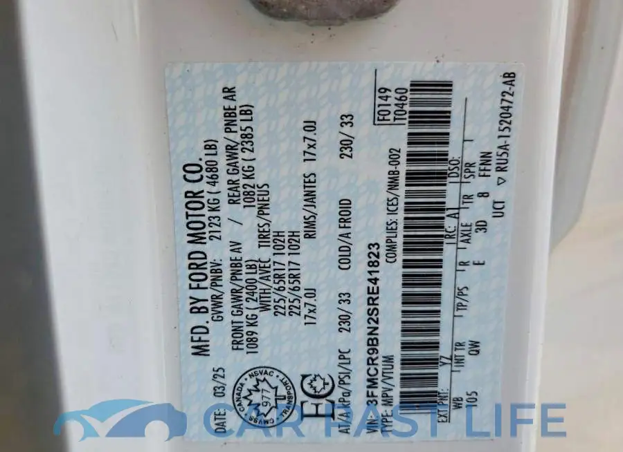 3FMCR9BN2SRE41823# 13