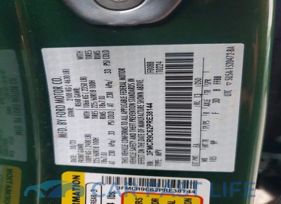3FMCR9C62PRE38144# 13