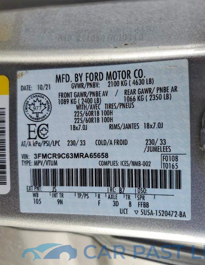 3FMCR9C63MRA65658# 14