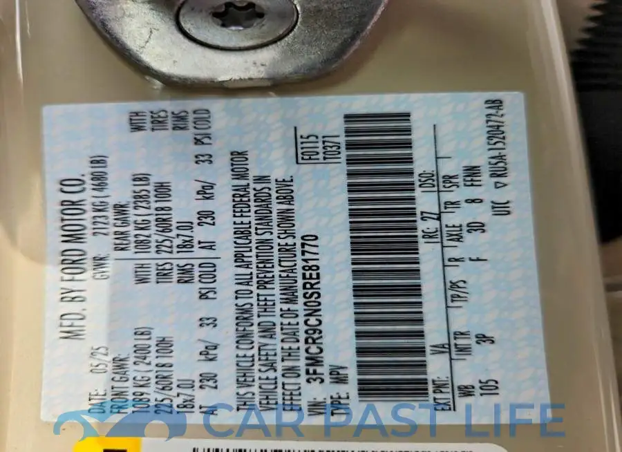 3FMCR9CN0SRE81770# 13