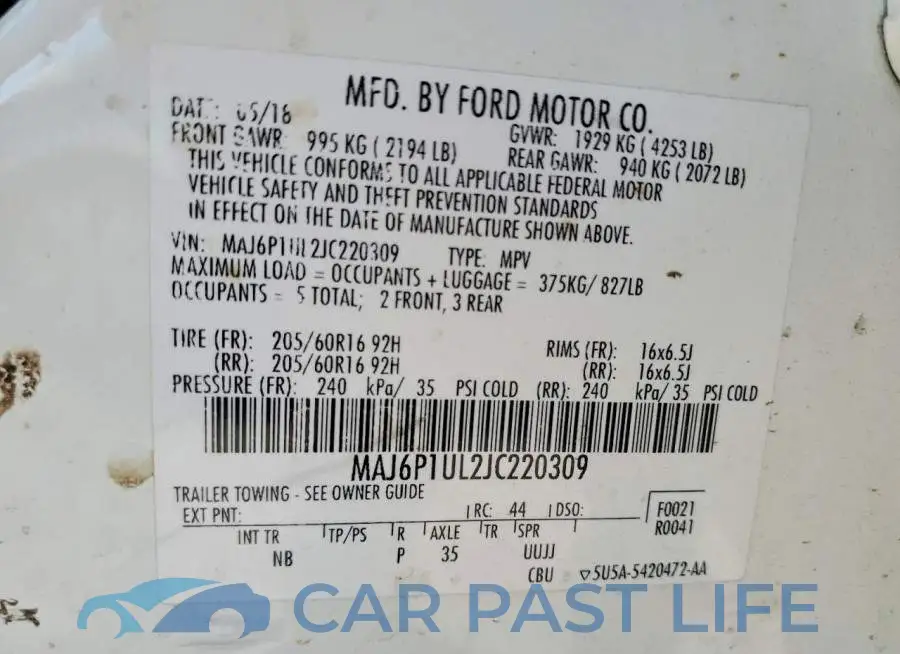 MAJ6P1UL2JC220309# 13