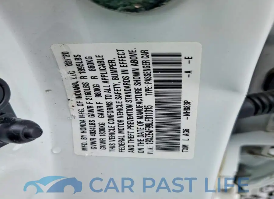 19XZE4F99LE011015# 12