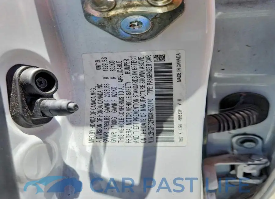 2HGFC2F8XKH605170# 13